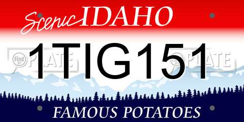 1TIG151 Idaho License Plate