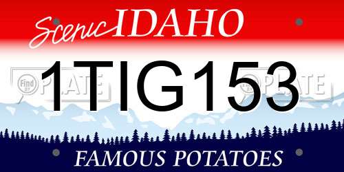 1TIG153 Idaho License Plate