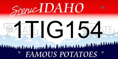 1TIG154 Idaho License Plate