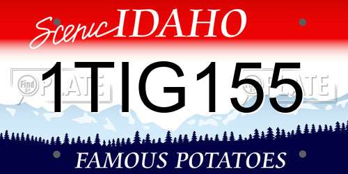 1TIG155 Idaho License Plate