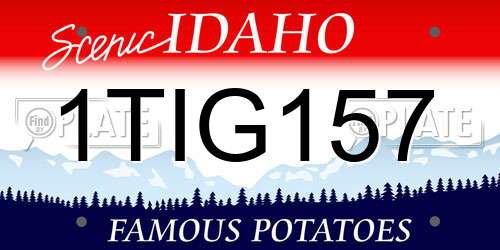 1TIG157 Idaho License Plate