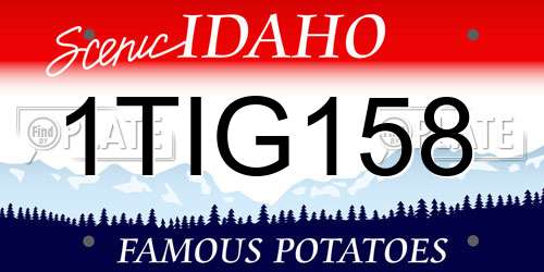 1TIG158 Idaho License Plate