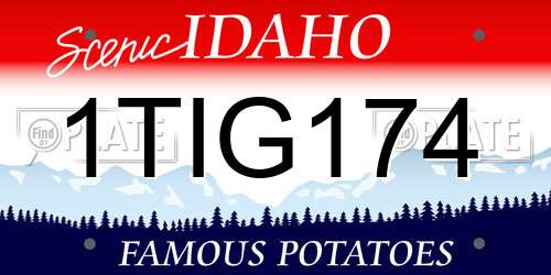 1TIG174 Idaho License Plate
