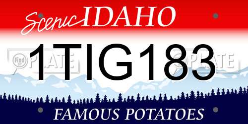 1TIG183 Idaho License Plate