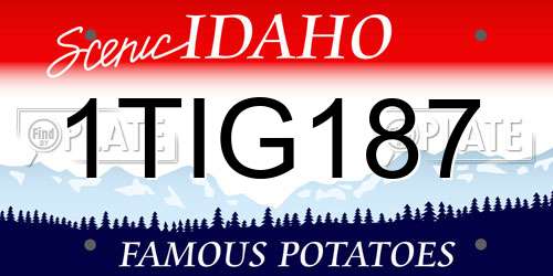 1TIG187 Idaho License Plate