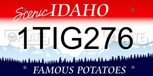 1TIG276 Idaho License Plate