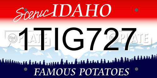 1TIG727 Idaho License Plate
