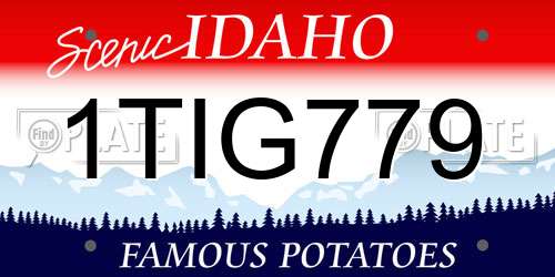 1TIG779 Idaho License Plate