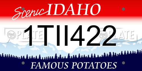 1TII422 Idaho License Plate