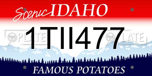 1TII477 Idaho License Plate