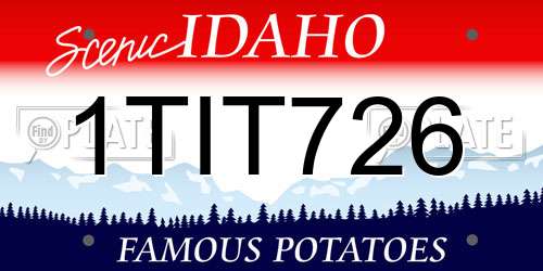 1TIT726 Idaho License Plate