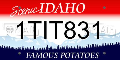 1TIT831 Idaho License Plate