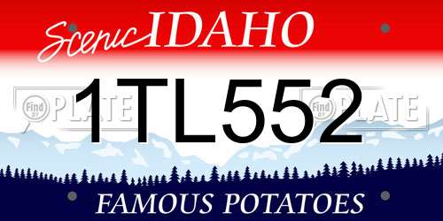 1TL552 Idaho License Plate