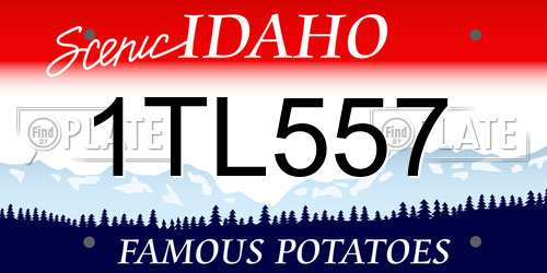 1TL557 Idaho License Plate