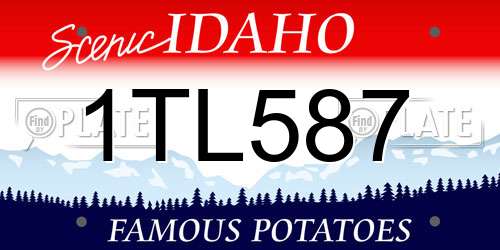 1TL587 Idaho License Plate