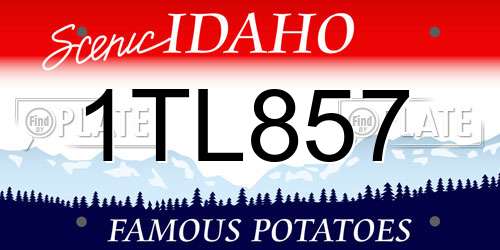 1TL857 Idaho License Plate