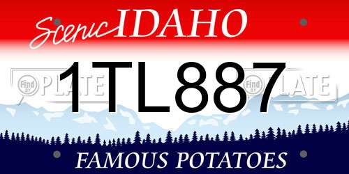 1TL887 Idaho License Plate