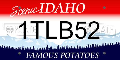 1TLB52 Idaho License Plate