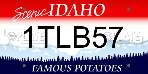 1TLB57 Idaho License Plate