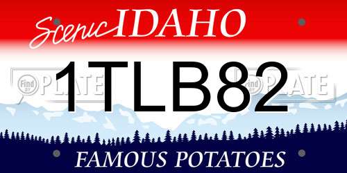 1TLB82 Idaho License Plate