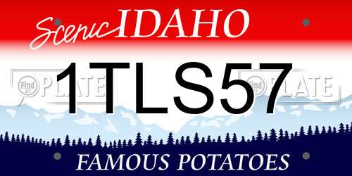 1TLS57 Idaho License Plate
