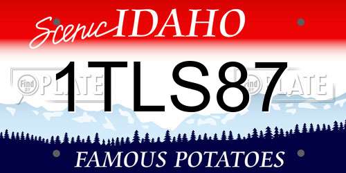 1TLS87 Idaho License Plate