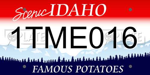 1TME016 Idaho License Plate