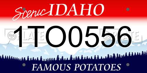 1TO0556 Idaho License Plate