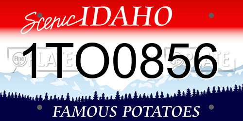 1TO0856 Idaho License Plate