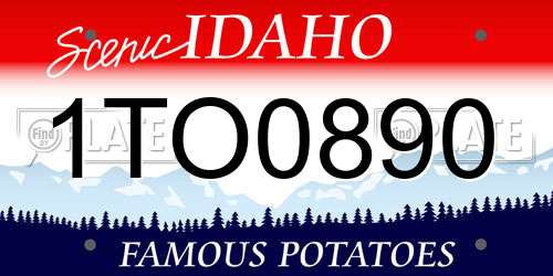 1TO0890 Idaho License Plate