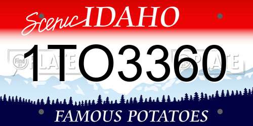 1TO3360 Idaho License Plate