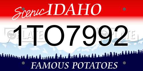1TO7992 Idaho License Plate