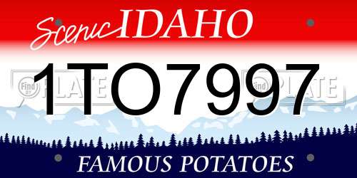 1TO7997 Idaho License Plate