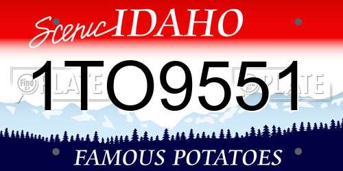 1TO9551 Idaho License Plate