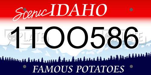 1TOO586 Idaho License Plate