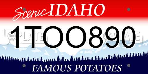 1TOO890 Idaho License Plate