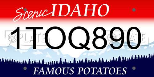 1TOQ890 Idaho License Plate