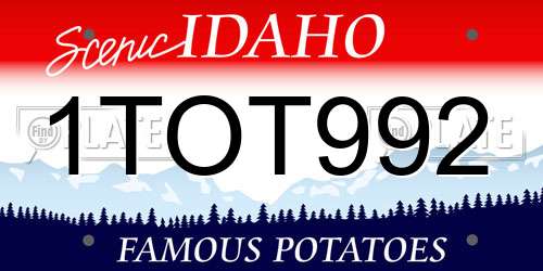 1TOT992 Idaho License Plate