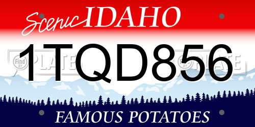 1TQD856 Idaho License Plate