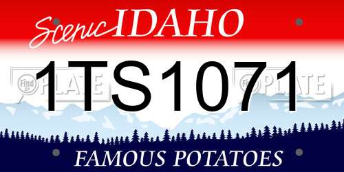 1TS1071 Idaho License Plate