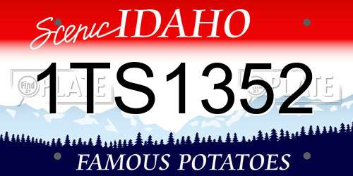 1TS1352 Idaho License Plate