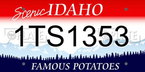1TS1353 Idaho License Plate