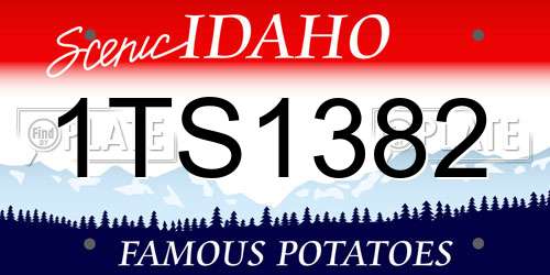 1TS1382 Idaho License Plate