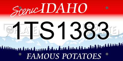 1TS1383 Idaho License Plate