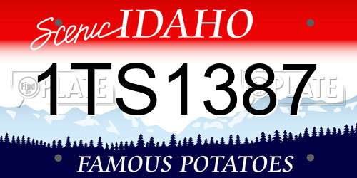 1TS1387 Idaho License Plate