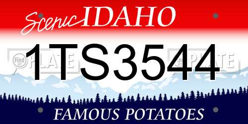 1TS3544 Idaho License Plate