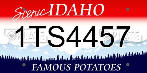 1TS4457 Idaho License Plate