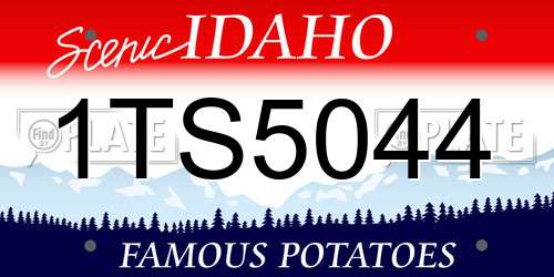 1TS5044 Idaho License Plate