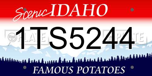 1TS5244 Idaho License Plate