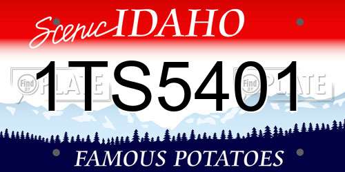 1TS5401 Idaho License Plate